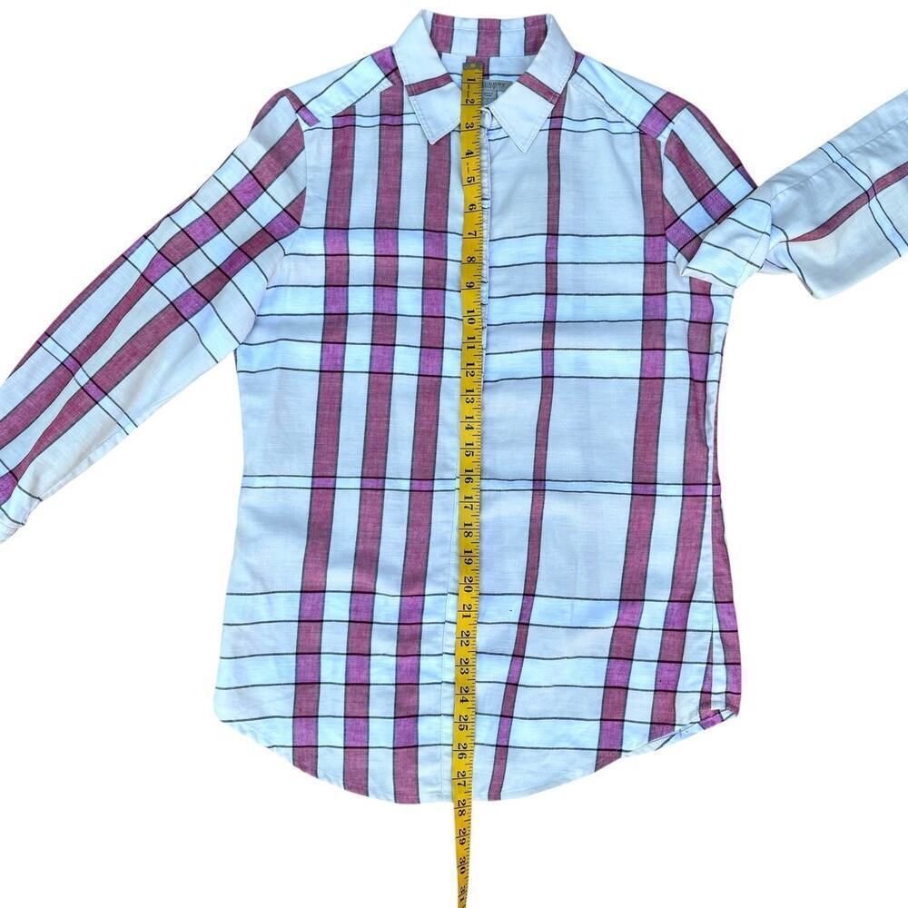 Burberry Brit Women’s Button Up Plaid Shirt Size S 3/4 Sleeve Tartan - Picture 5 of 9